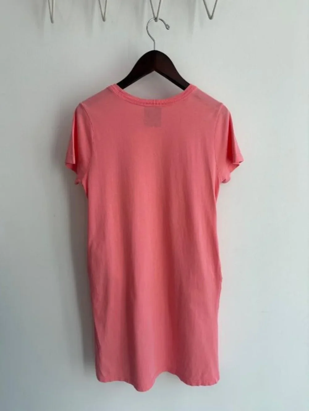 Nike Futura Logo Print Cotton Coral Pink Dress